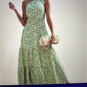 NEW WITH TAGS PRETTYGARDEN FLORAL KNOT ONE SHOULDER SLEEVELESS BOHO MAXI SMALL